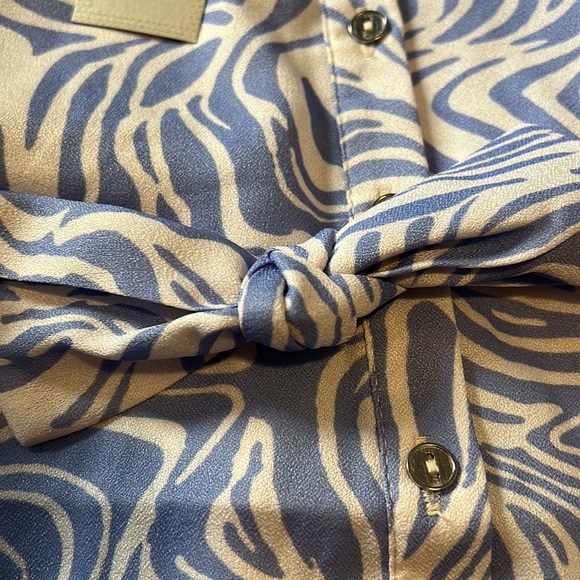 River Island Girls Blue Marble Shirt Dress NWT - Picture 4 of 5